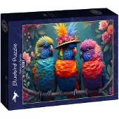 Bluebird Puzzle Puzzle Perroquets Arc-en-Ciel - 1000 pièces