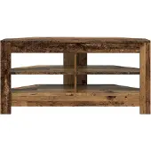 vidaXL Armoire TV d'angle vieux bois 102 x 40,5 x 45 cm Bois composite