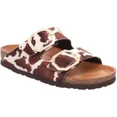 Rohde ALBA : Sandales plates pour femmes, semelle intérieure en cuir, couleur marron, style décontracté