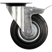 VOREL Roue pivotante en gomme - VOREL - 200 mm - Largeur 46 mm - Charge 150 kg - Hauteur 235 mm