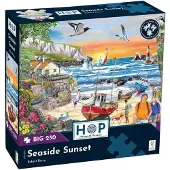 The House of Puzzles Coucher de soleil sur la mer – Grand puzzle de 250 pièces