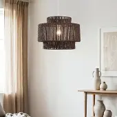 LumenXL Suspension Sumi en papier - brun foncé