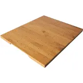 Papstar Plateau pour brochettes de finger food, 250 x 300 mm en bambou, avec 120 trous pour les brochettes