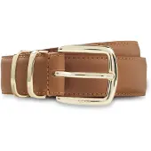 BOSS Ceinture en cuir avec double passant en métal