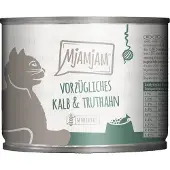 MjAMjAM Nourriture humide - Boîte Adult Cat - Veau et dinde - 6 x 200 g