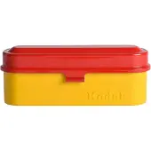 Kodak Boîte de rangement en métal pour pellicules 135 mm - Rouge/Jaune