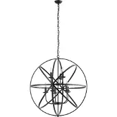Searchlight Suspension ancienne Orbit 8 lumières noir