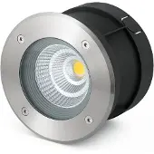 Faro Suria-12 - spot rond pour l'extérieur - Ø 180 mm, Ø 165 mm à encastrer - 12W LED inclus - IP67 - acier inoxydable satiné - 24 degrés