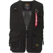 Alpha industries Veste Sans Manches de - Mesh Utility - Débardeur - S - XXL - pour Homme - noir - Taille S