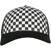 Flexfit Casquette 'Checkerboard Retro Trucker' noir / blanc