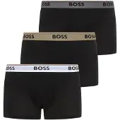 HUGO BOSS pour homme. 50554693 Lot de trois caleçons Power noirs (M), Homewear, Polyester