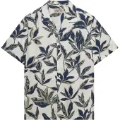 Superdry Cabana Poolside Short Sleeve Shirt Blanc M Homme