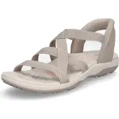 SKECHERS pour femme. 163460 Sandales Reggae Slim - Stretch Flex taupe (42), Plat, Aucun, Casuel
