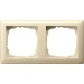 Gira Cadre , double, Standard 55, blanc crème, brillant, 1 pièce.