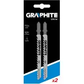 Graphite Lames de scie sauteuse, 6TPI, poignée en T, cpl. 2 pièces