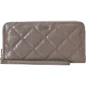 GUESS Langbörse Damen Libby SLG Large Zip Around (SWGG) taupe foncé