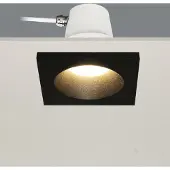 Artdelight Bados - spot encastrable 1L - 95 x 95 mm, Ø 84 mm encastrable - IP65 - noir