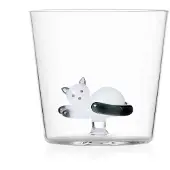 Ichendorf - Gobelet Chat Couché Bco Queue Grise - Chat Tigré - Design Alessandra Baldereschi
