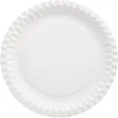 Papstar Assiette en carton , jetable, ronde, Ø 230 mm, avec bord tracteur, compostable, 100 % fibres fraîches, blanche, 100 pièces