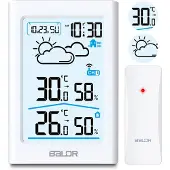Berdsen Station météo avec affichage BD-911 blanc
