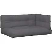 vidaXL Coussin pour palette 5 pcs. tissu anthracite