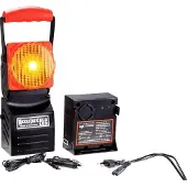Acculux Lampe de travail noire, rouge 45 (200 lm)