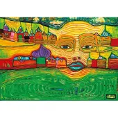 Bluebird Puzzle Puzzle Hundertwasser - Irinaland over the Balkans, 1969 - 1000 pièces