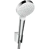 Hansgrohe Crometta 1jet Porter Set 1,25 m, blanc/chrome, 1 pièce.