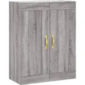 vidaXL Highboard Gris Sonoma 69,5x34x180 cm Matériau dérivé du bois