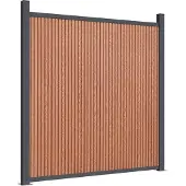 vidaXL Élément de clôture brun 1564x186 cm WPC