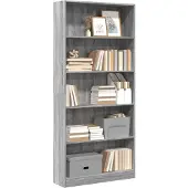 vidaXL Bibliothèque sonoma gris 80x24x176 cm bois d'ingénierie