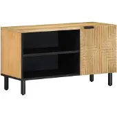 vidaXL Armoire TV Marron 80x31,5x46 cm Bois massif Mango