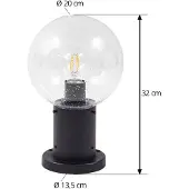 LINDBY Luminaires d'extérieur , Dangan, dimmable, Noir, Terrasse, Verre, Moderne