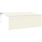 vidaXL , store enroulable crème, 400 x 200 cm, polyester et aluminium