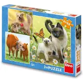 Dino Bikes FAMILLE 3x55 Puzzle