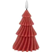 Clayre & Eef Bougie LED Ø 8x13 cm Cire rouge