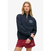 Superdry Sweat-shirt 'Athletic Essentials' marine / blanc