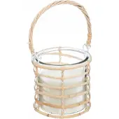 Atmosphera Bougie Parfumée Citronnelle en Verre et Rotin 430 G