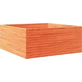 vidaXL Jardinière cire marron 110x110x46 cm bois de pin massif