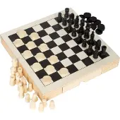 Small Foot Jeu d'échecs, de dames et de moulin