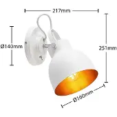 LINDBY - Adirta Applique Murale White