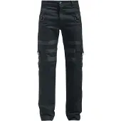 Vixxsin Pantalon en toile Gothic de - Pantalon Liam - W30L32 - W38L34 - pour Homme - noir - Taille W30L32