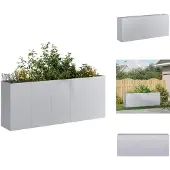 vidaXL Jardinière 200x40x80 cm acier galvanisé