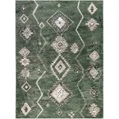 FRAAI Tapis berbère - Blend Aztec Vert | 240x330cm | Rectangulaire | Pile haute