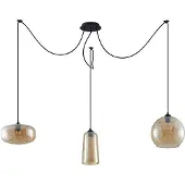LUCANDE Suspension , Zyli, dimmable, Salon / séjour, Verre, Vintage / rétro