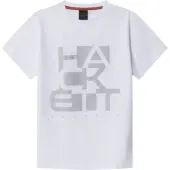 Hackett London Hs Blocker Short Sleeve T-shirt Blanc 24 Months Garçon