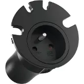 Bachmann Prise LOOP IN UTE avec 4 passages de câbles, noire (938.002)