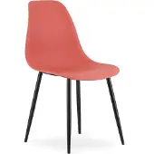 Leobert Chaise WAT cinabre / pieds noirs x 1