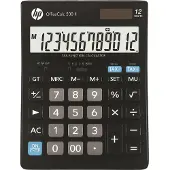 Hpinc Calculatrice de bureau OfficeCalc 200 II noire (Fonctionnement sur piles, Panneau solaire)