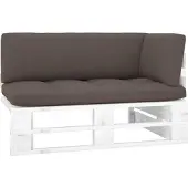 vidaXL Canapé d'angle de jardin en palette blanc pin imprégné